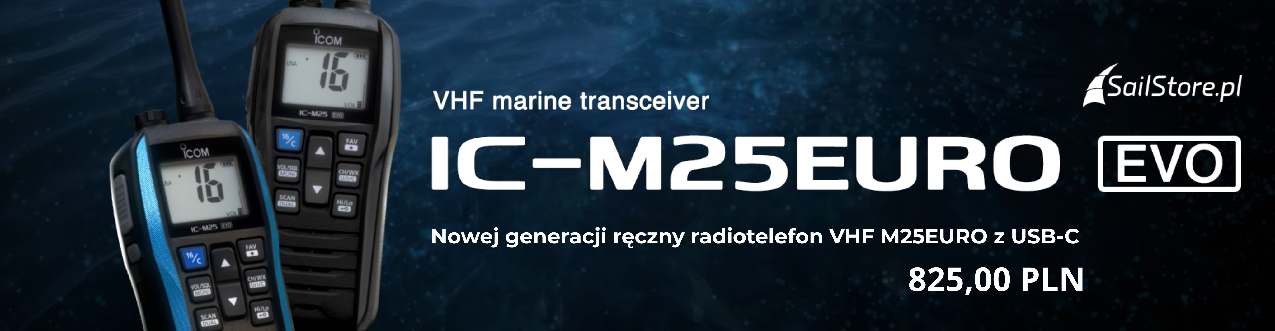 Ręczny radiotelefon VHF ICOM-M25EURO EVO